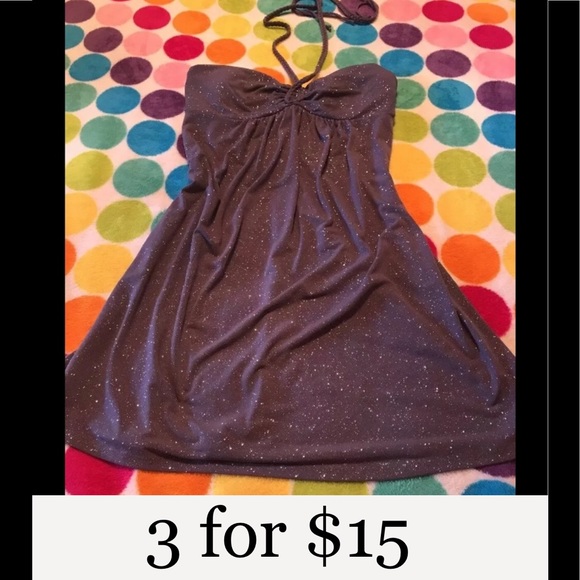 B Darlin Dresses B Darlin Halter Glitter Sparkle Party Dress 78